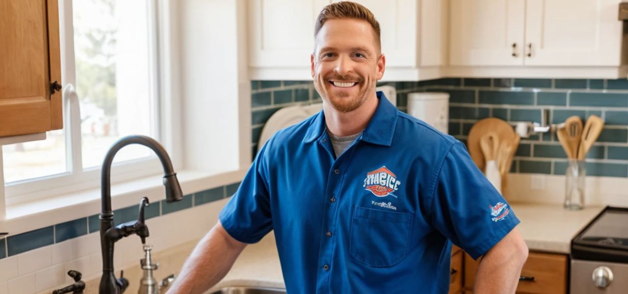Local plumber from Magic Plumbing fixing a kitchen sink in Nampa, ID, offering reliable plumbing services