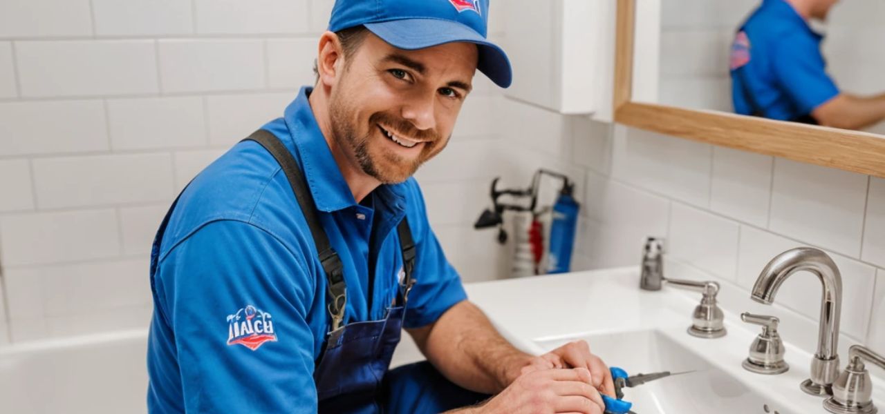 Professional plumber in Boise fixing a bathroom sink | Magic Plumbing
